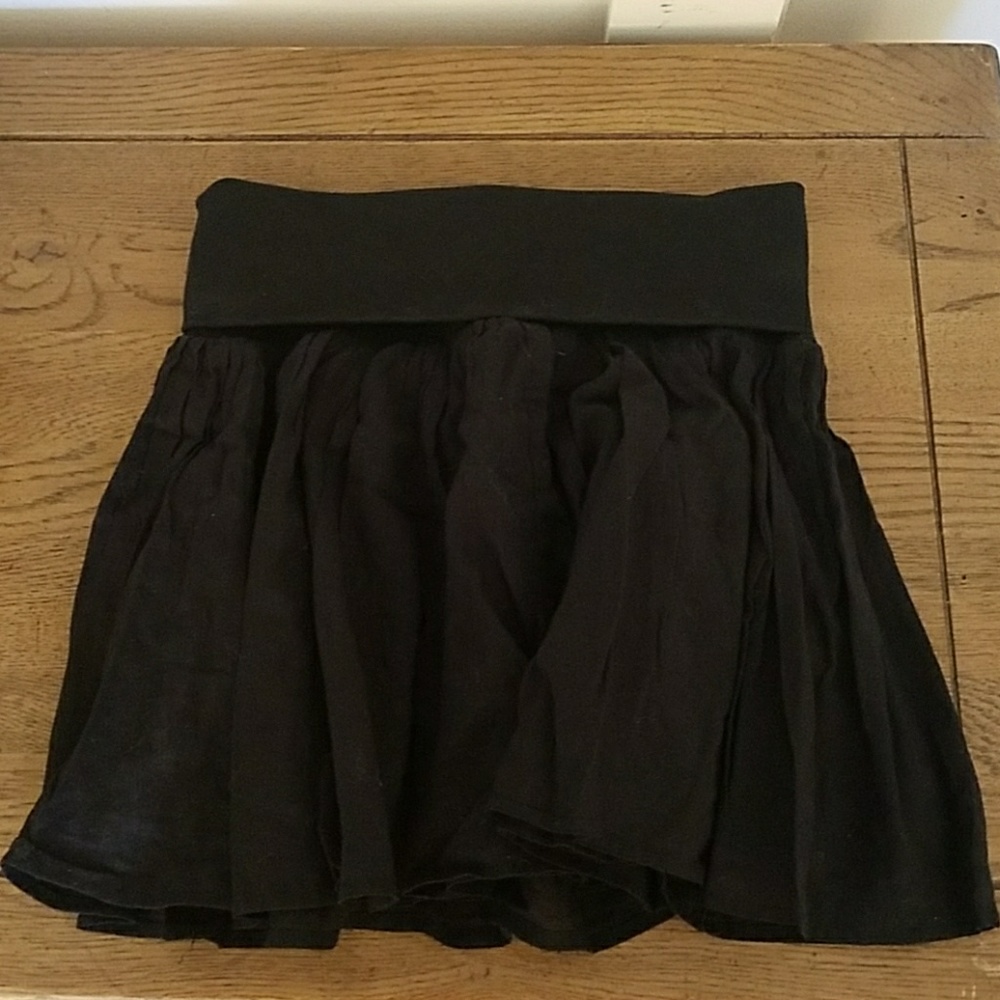 Black mini skirt