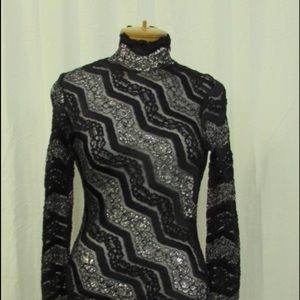 Metallic cocktail blouse