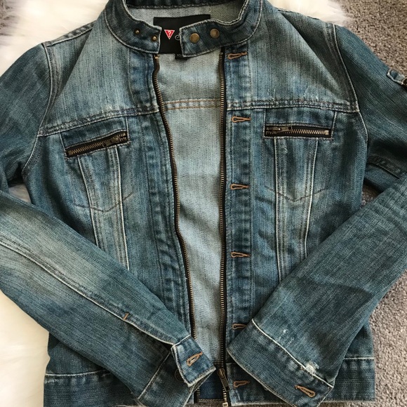 Guess Jackets & Blazers - Guess Denim Moto