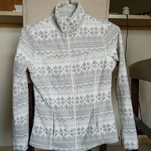 Grey and White Old Navy Fleece