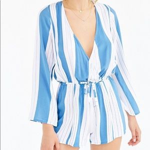 XS Faithfull the Brand Striped Blue Romper