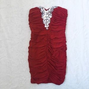 Red Jeweled Homecoming or Prom Dress
