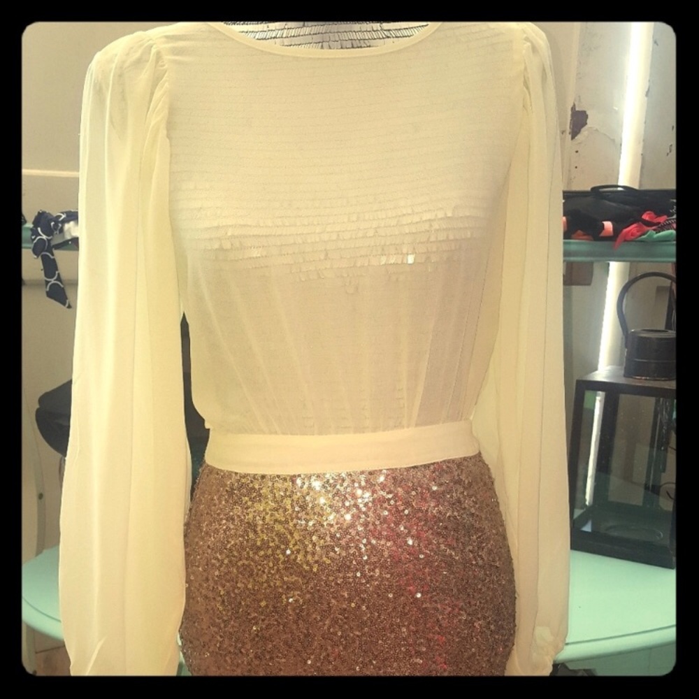 Gold Sequins Dress Perfect for NYE