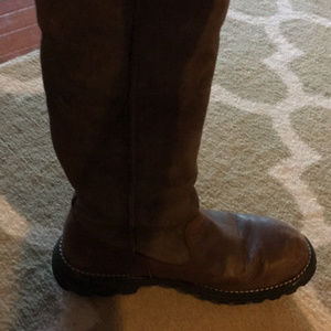 Ugg brown leather and suede boots, women's size 8