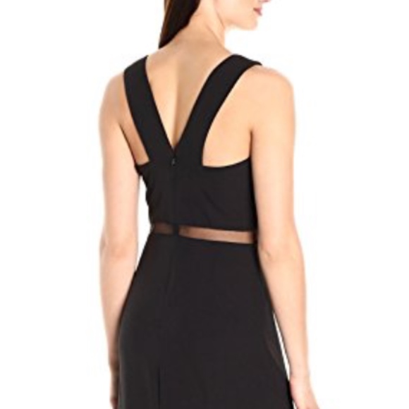 NWT! MARINA Black Illusion Cut Out Gown - Picture 4 of 4