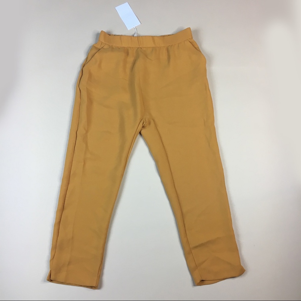 NWT ZARA Cropped Mustard Skinny Pants