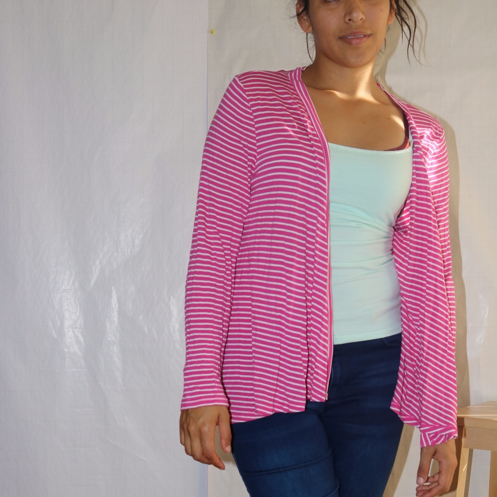 Pink &White Striped summer blazer