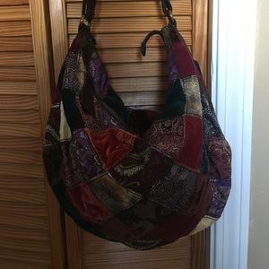 Lucky brand patch work shoulder bag!