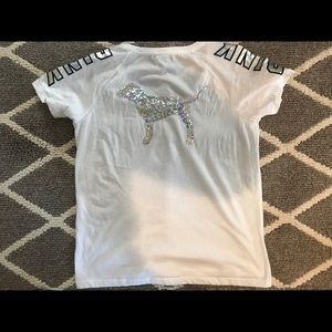 Victoria’s Secret PINK bling Tee size L!