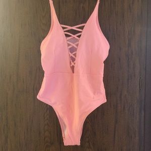 Pink One-piece swimsuit