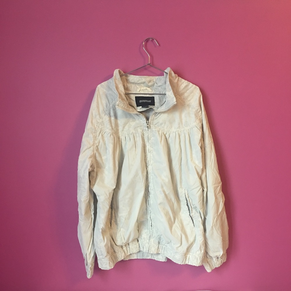 vintage white windbreaker