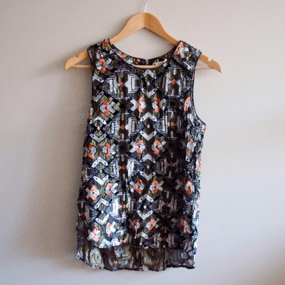 Anthropologie Velvet Top S