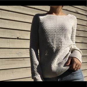 American Eagle White Knit Sweater