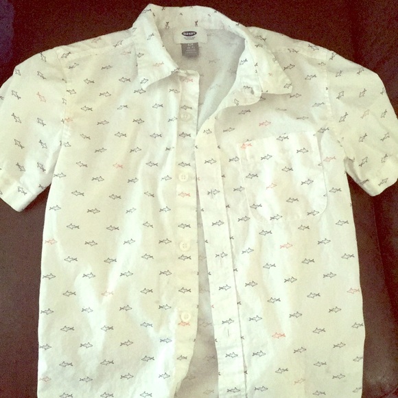 Boys button up collared shark shirt - Picture 1 of 1