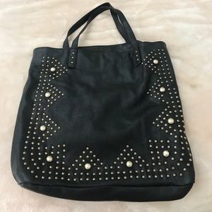 Black Embellished Tote
