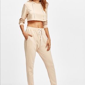 Crop hoodie and joggers set