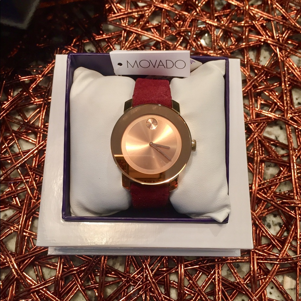 Movado Rose Gold Bold Watch.