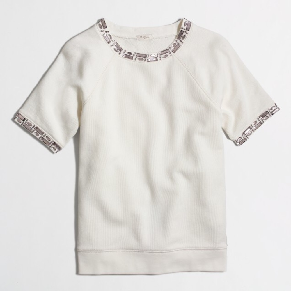 J. Crew jeweled sweater shirt NWOT