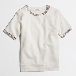 J. Crew jeweled sweater shirt NWOT