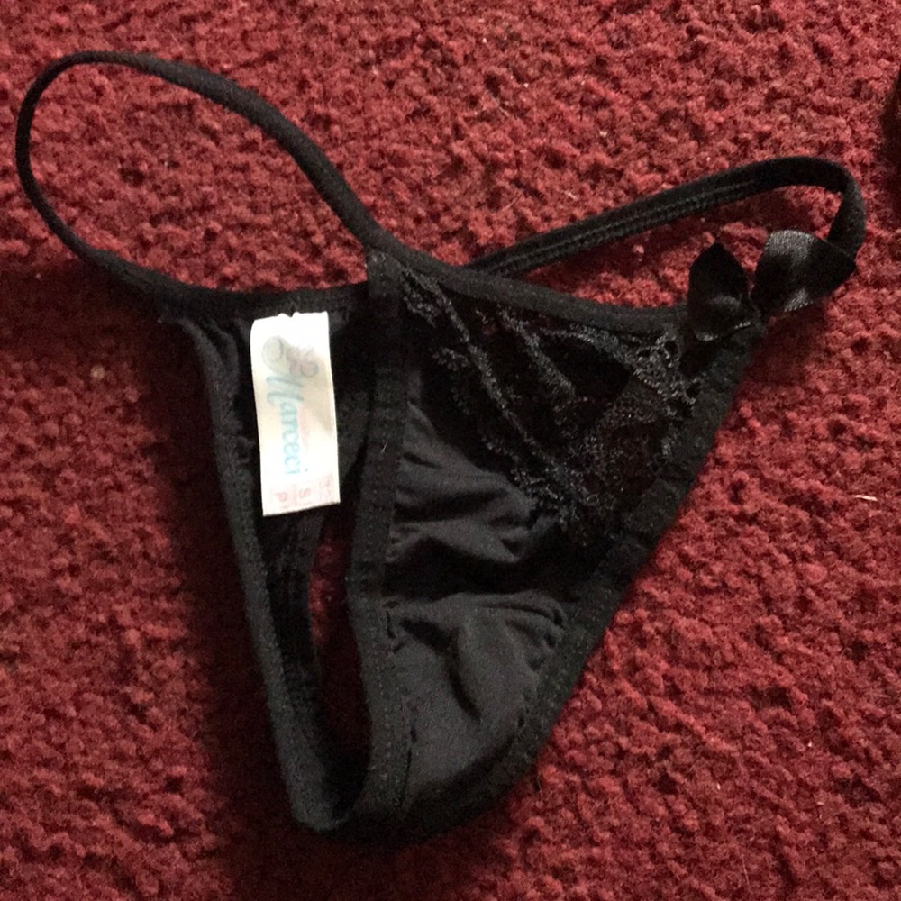 Small black thong