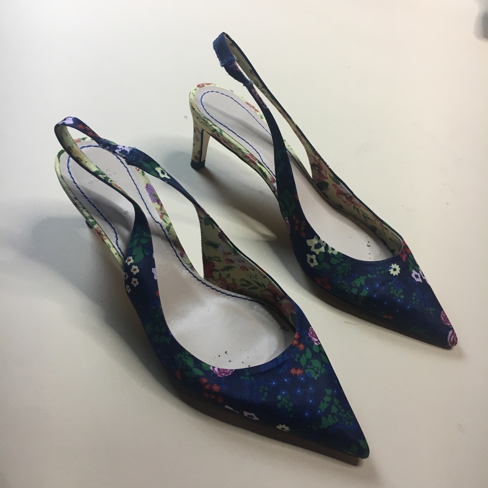 NEW ZARA Floral Mules