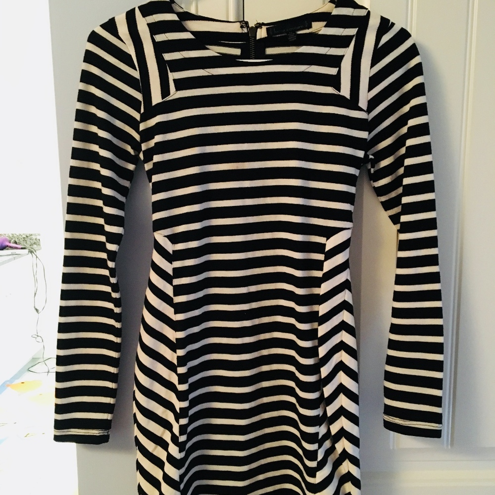 Black and White Striped Dress by Lucca Couture. XS