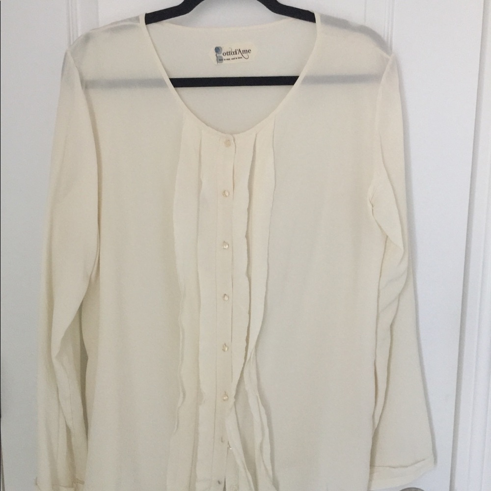 Silk blouse Ottod’Amore 100% silk. Made in Italy.