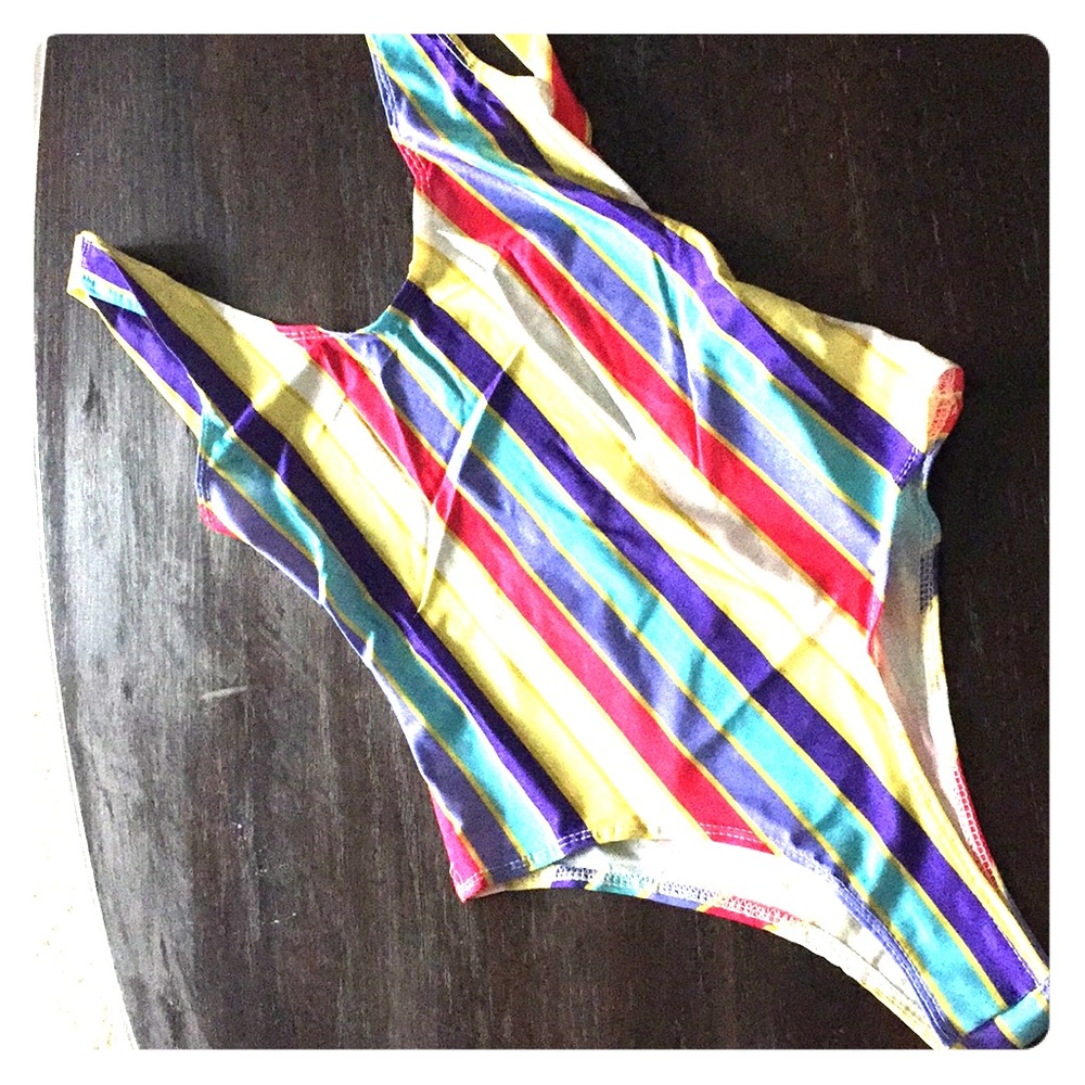 Multi-Color Striped One-Piece - Picture 3 of 7