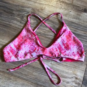 Zennor Bikini pink reversible halter Small