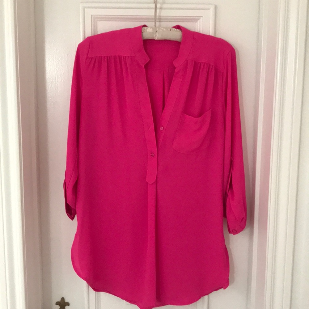 Hot Pink Blouse in Size Medium