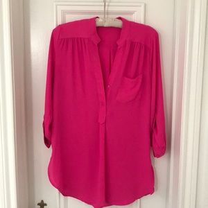 Hot Pink Blouse in Size Medium