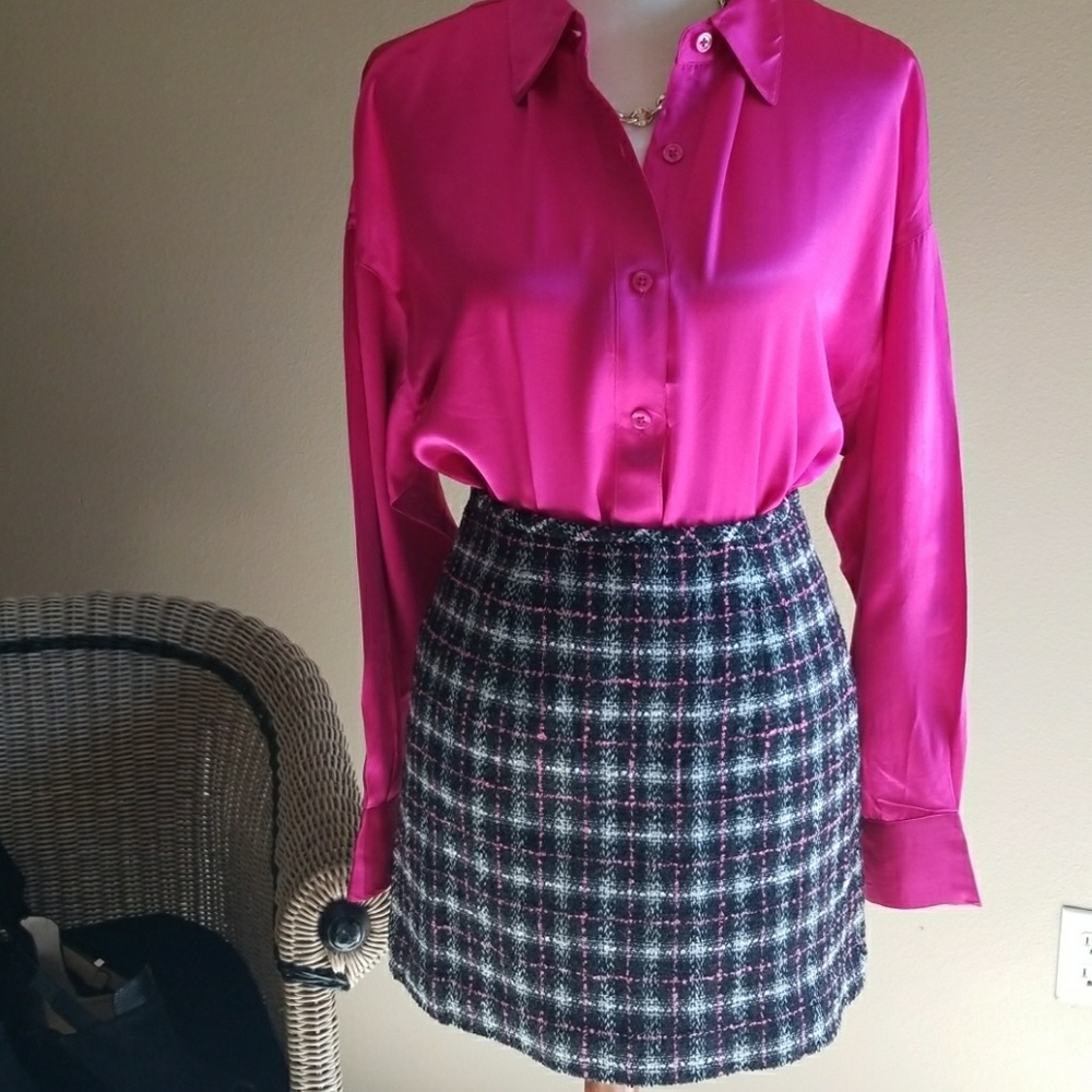 ANN TAYLOR PLAID MINI
