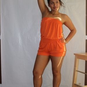 Orange Romper Shorts