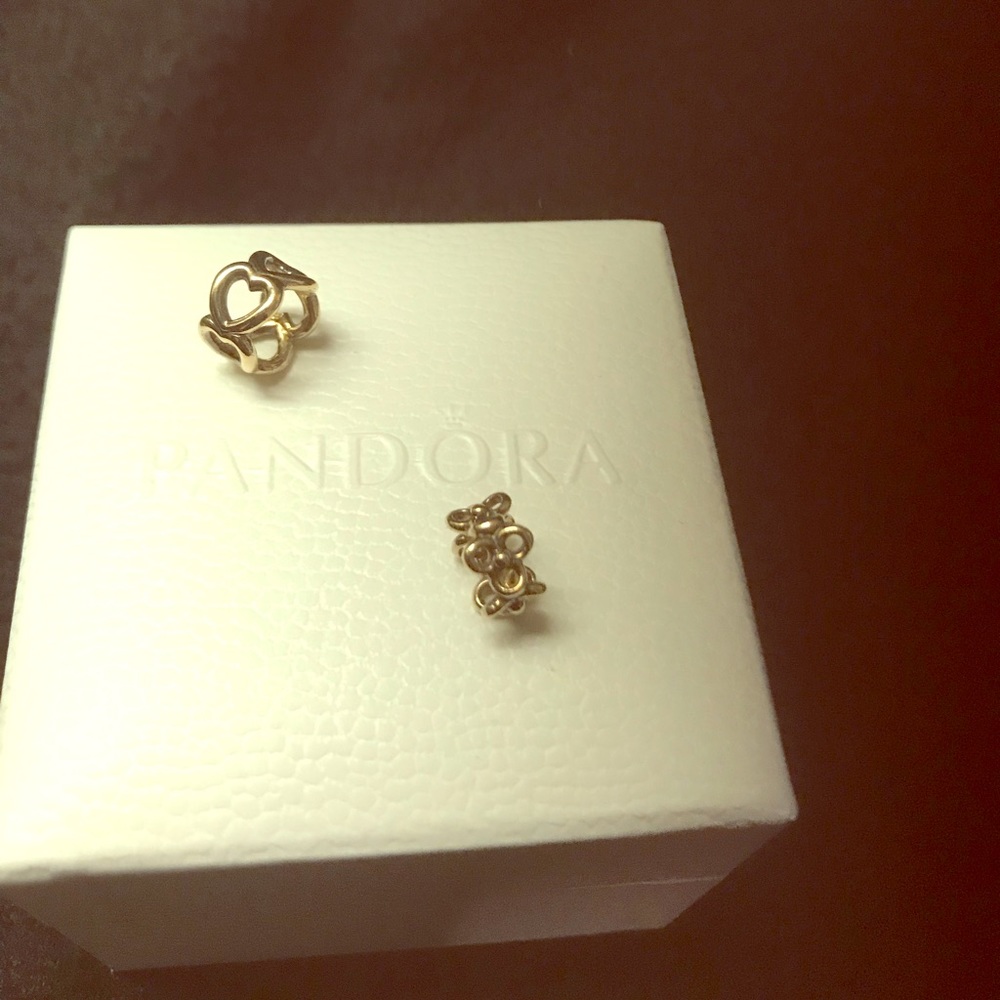 Pandora 14 karat gold spacers.