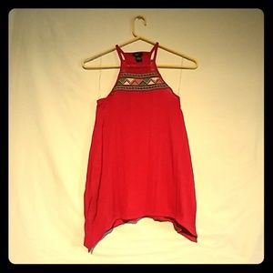 NWT rue21 red embroidered tank
