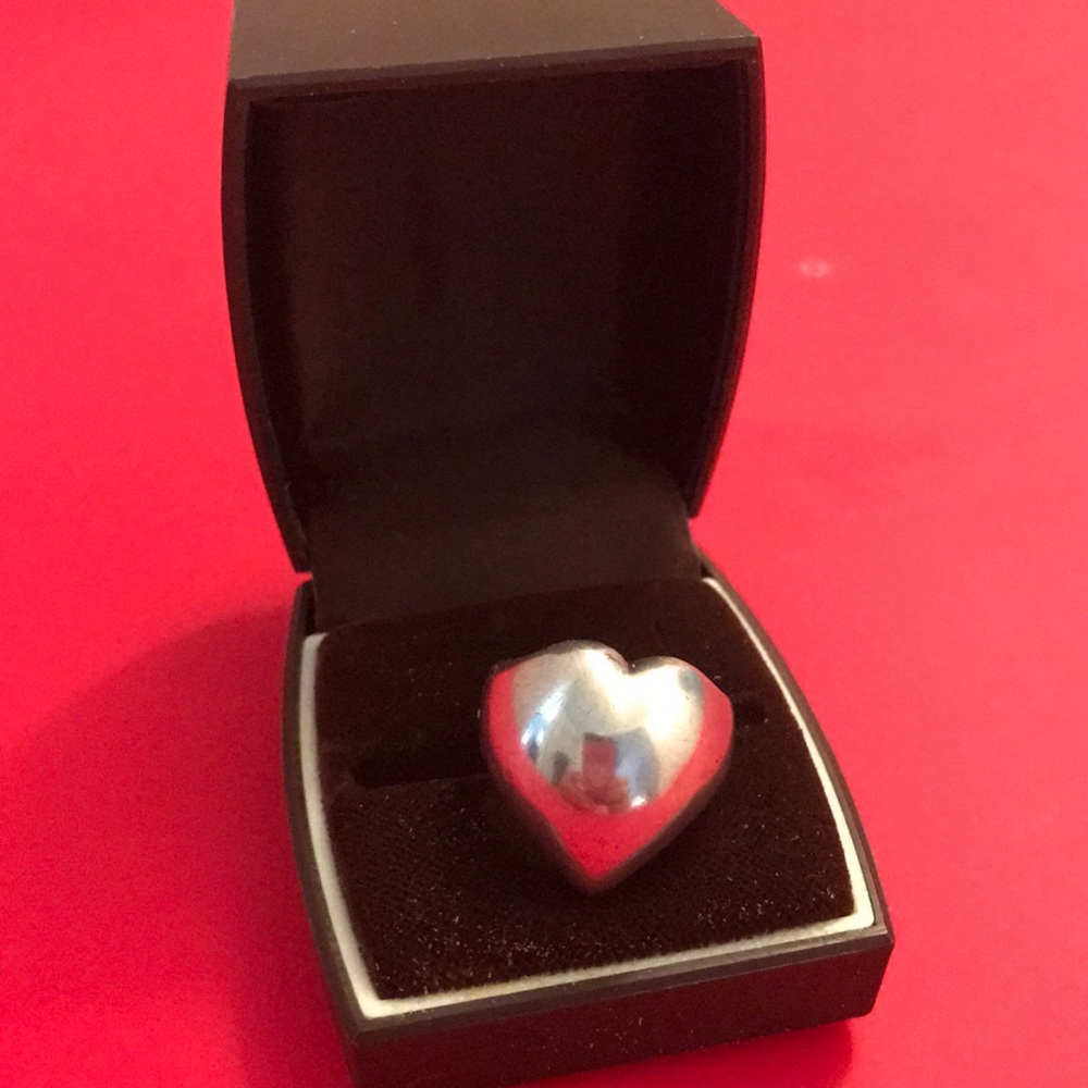 Heavy sterling silver Heart Shaped ring