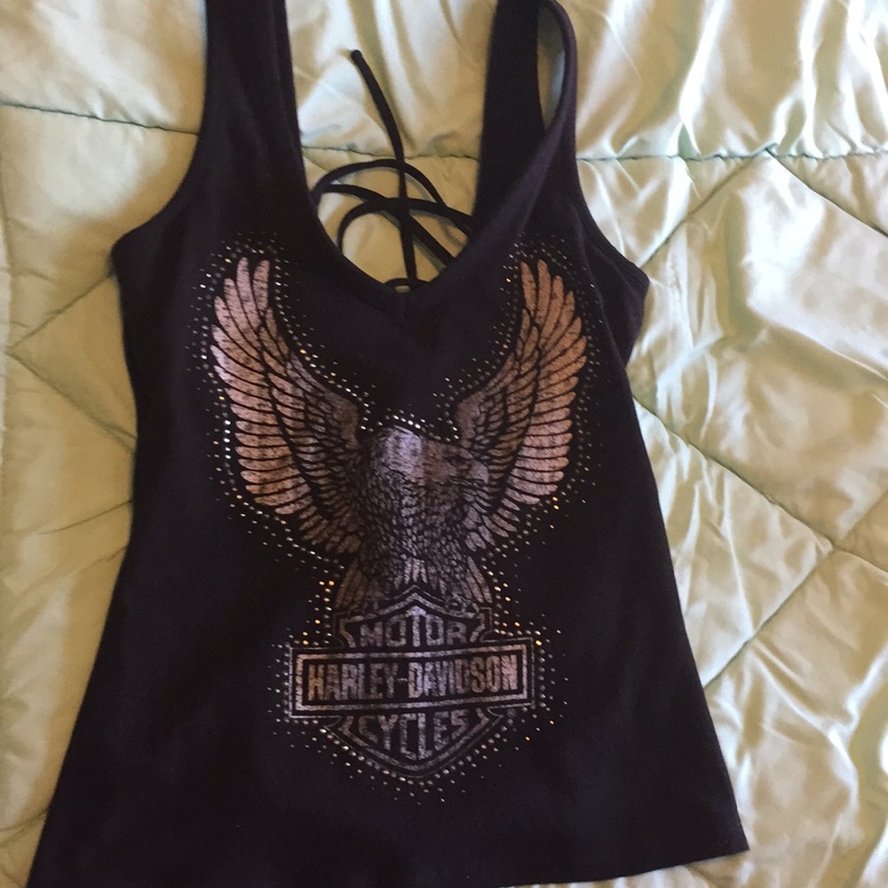 Harley Davidson lace up tank