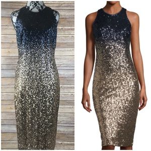 Nicole Miller NY Sequin Sheath Dress Sz 2