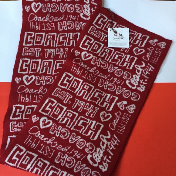 ❤️ Coach Graffiti Scarf Muffler ❤️ - Picture 2 of 8