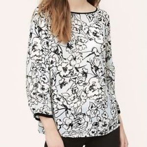 Tall Sketched Flower Blouse