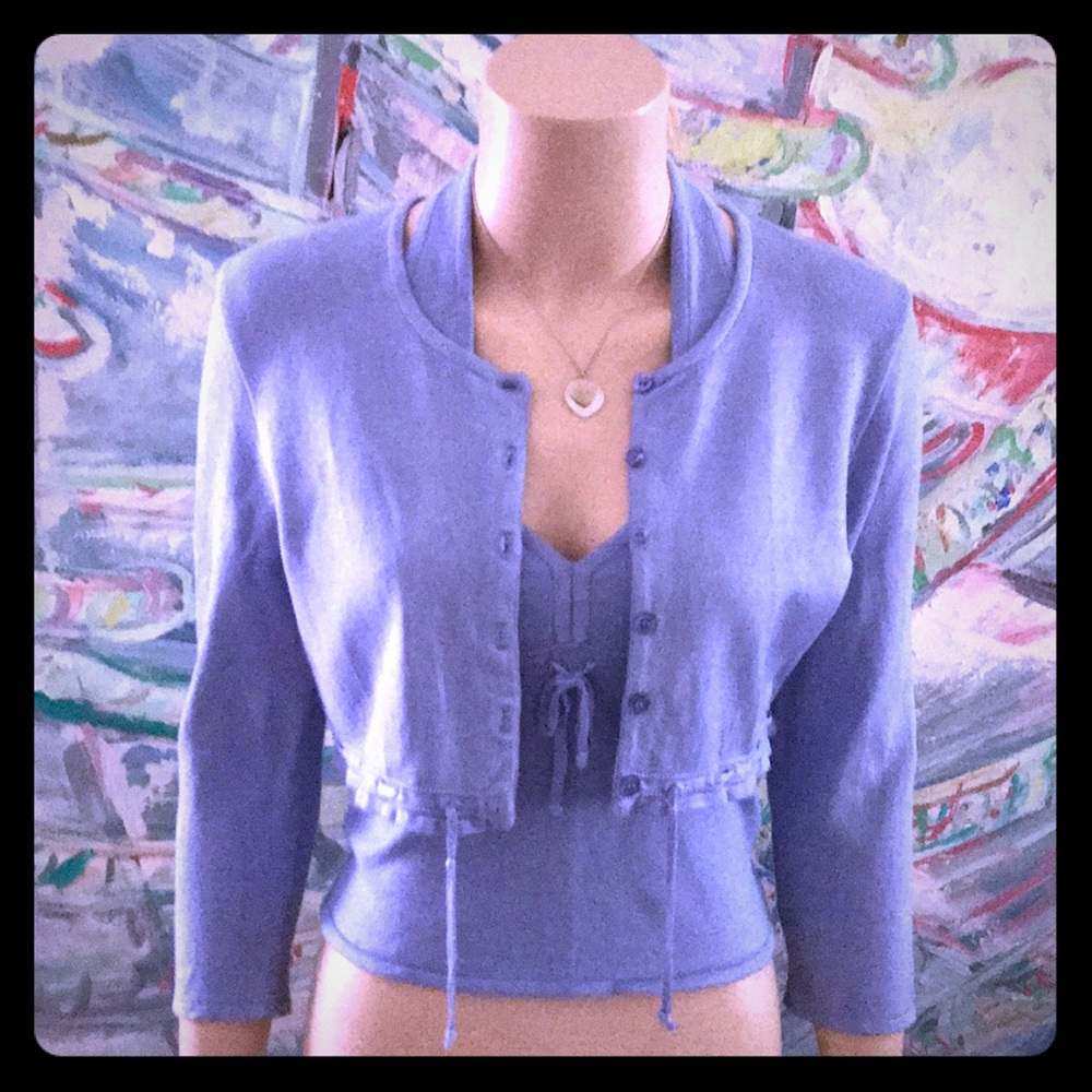 A bebe Periwinkle Color Sweater Set