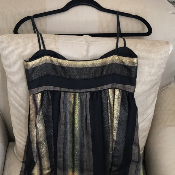 Cynthia Rowley size 2 metallic striped dress NWOT - Picture 5 of 5