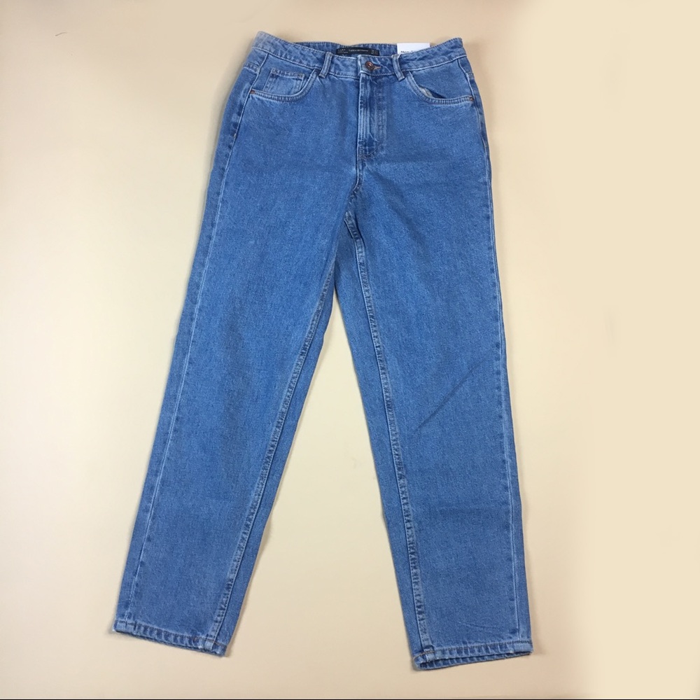 NWT ZARA Light Wash Mom Jeans
