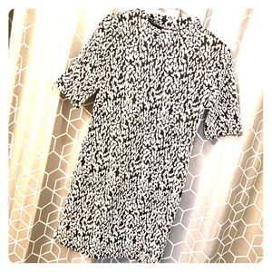 Black and white body con dress