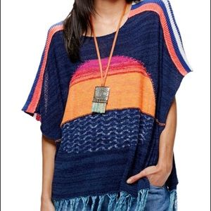 SALE🎉NWT Free People sunset fringe sweater, XS/S