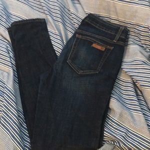 Joe's jeans, size 28 skinny jeans, dark wash