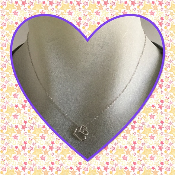 Jewelry - 💞925 sterling silver double hearts necklace