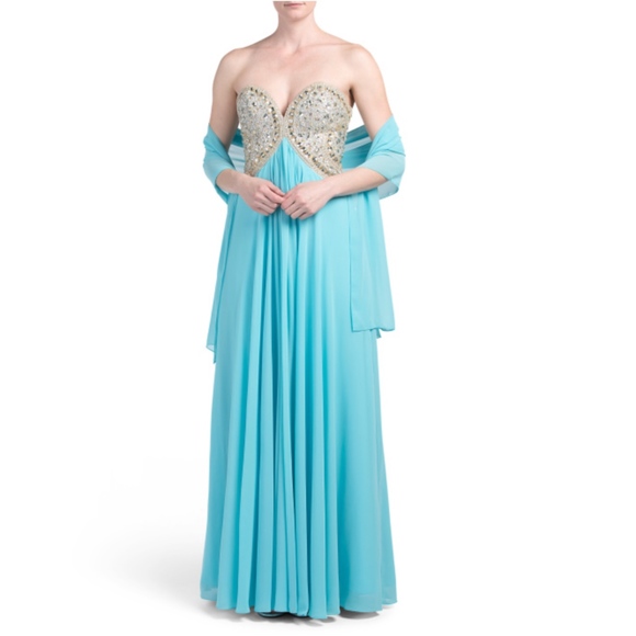 ✨SALE!✨ TERANI COUTURE Strapless Beaded Gown