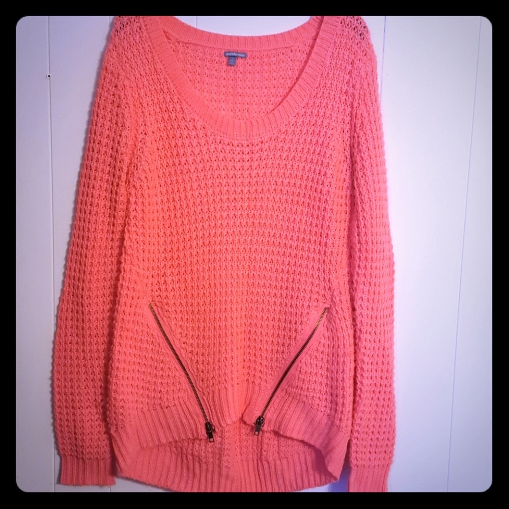 Charlotte russe hot pink long knitted sweater sm