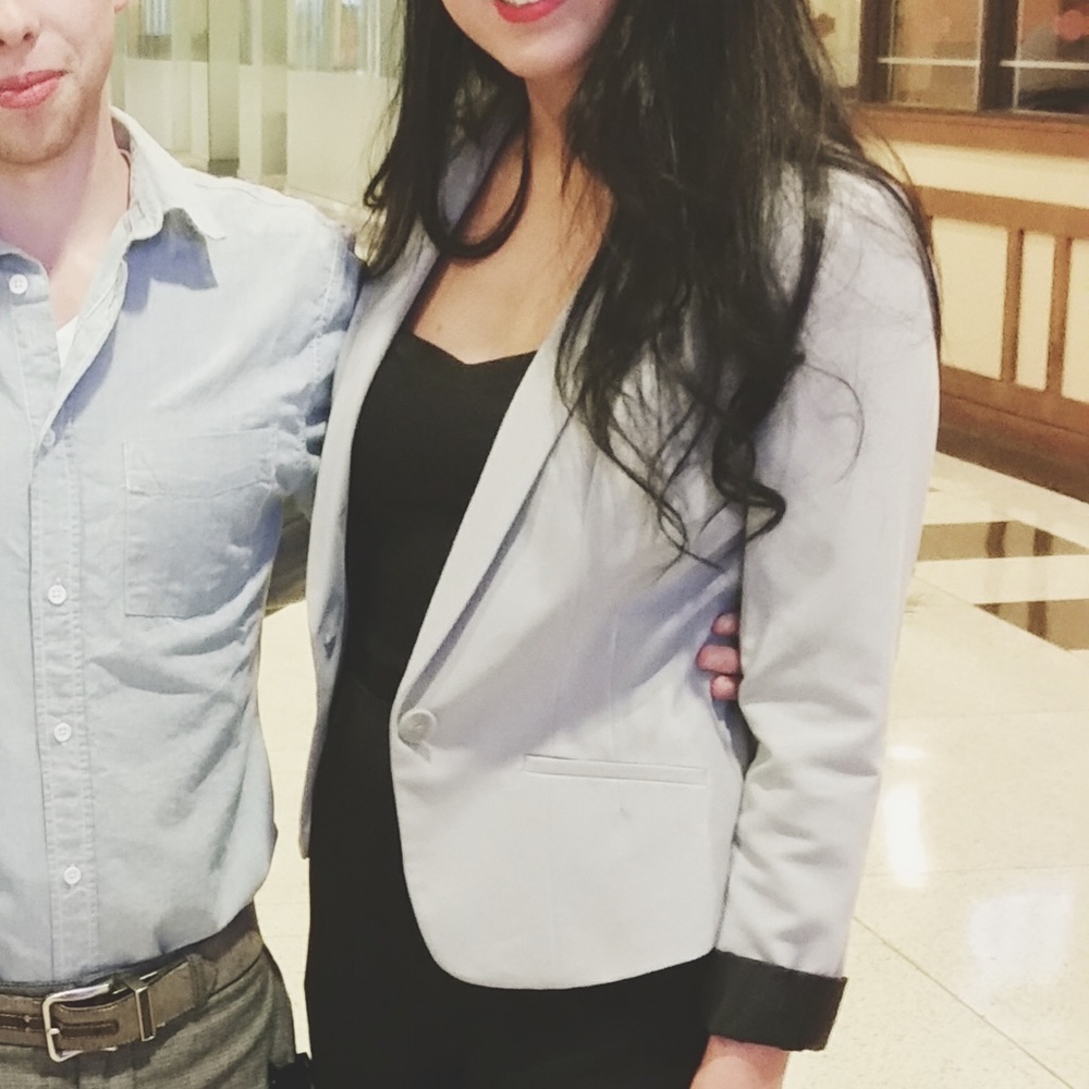 Gray blazer